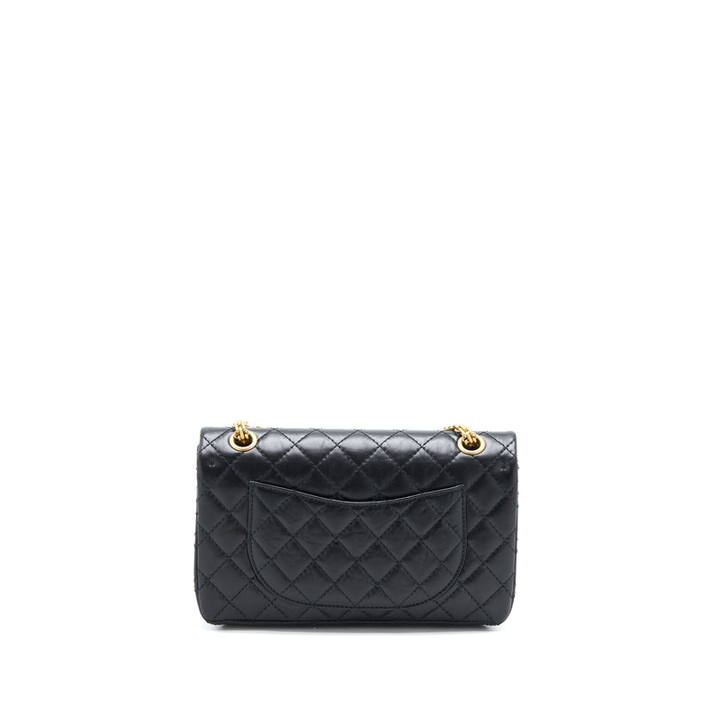 Chanel Small 2.55 225 Reissue Flap Bag Aged Calfskin Black Brushed GHW