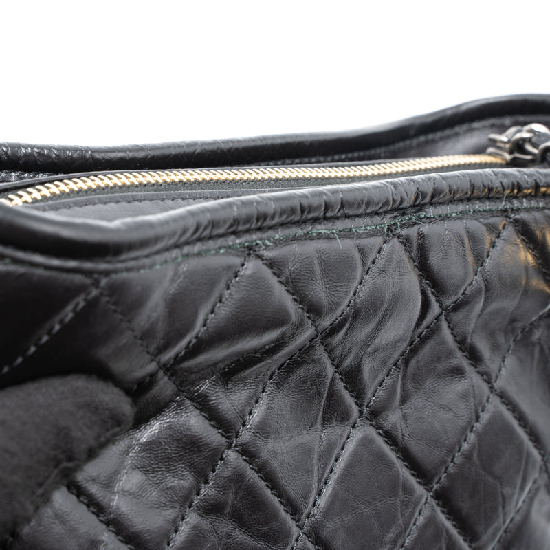 Chanel Small Gabrielle Hobo Bag Aged Calfskin Black Multicolour Hardware
