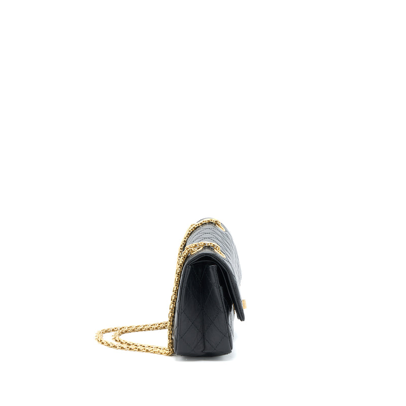 Chanel Small 2.55 225 Reissue Flap Bag Aged Calfskin Black Brushed GHW