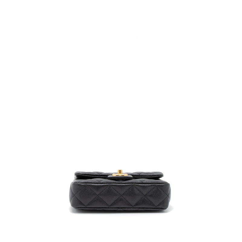 Chanel 23P Mini Coco Love Flap Bag Caviar Black GHW (Microchip)