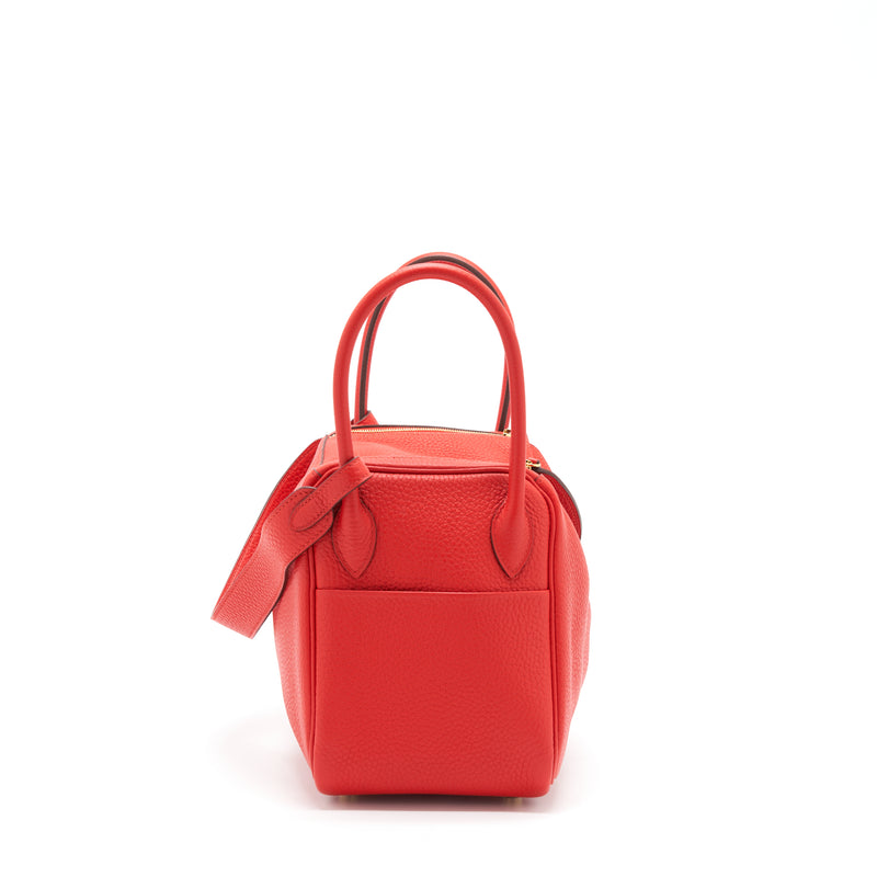 Hermes Lindy 26 Clemence Rouge De Coeur GHW Stamp D