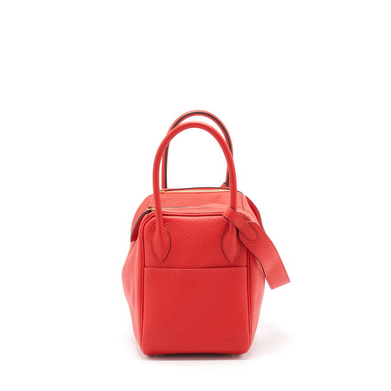 Hermes Lindy 26 Clemence Rouge De Coeur GHW Stamp D