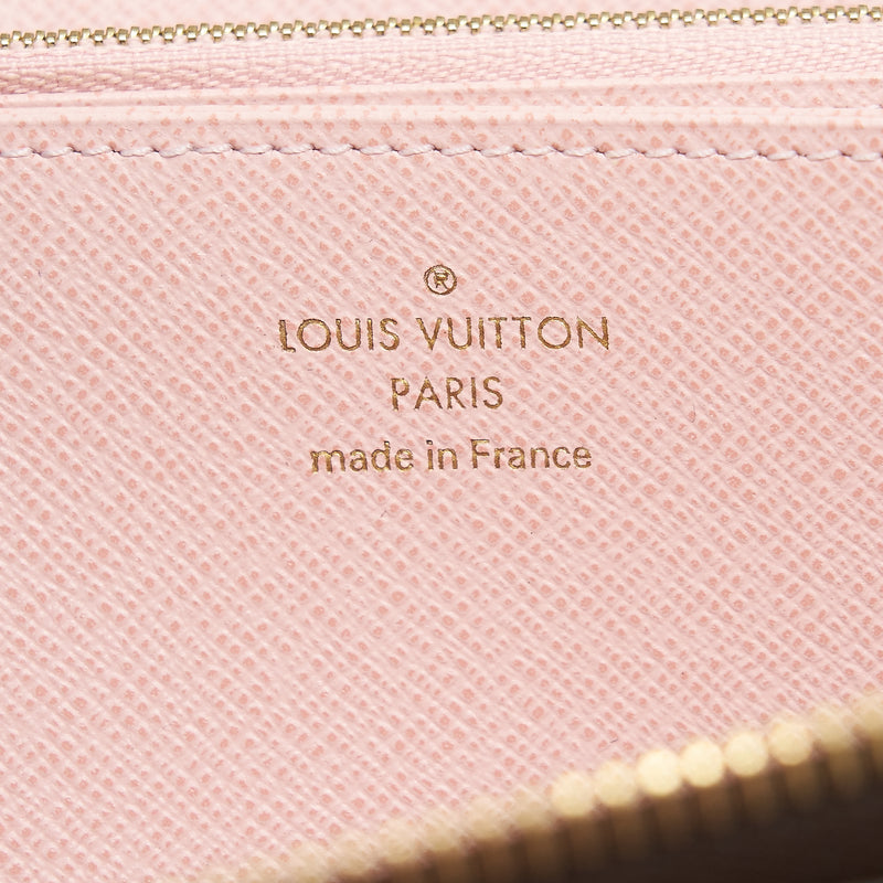 Louis Vuitton Zippy Wallet Damier Ebene Canvas / Rose ballerine