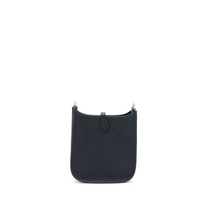 Hermes Mini Evelyn Clemence Black GHW Stamp B