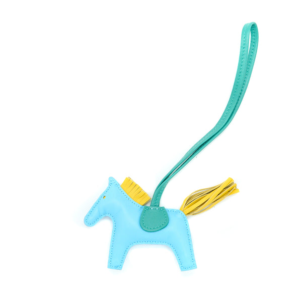 Hermes Rodeo PM Bag Charm Blue/Yellow/Green Stamp D