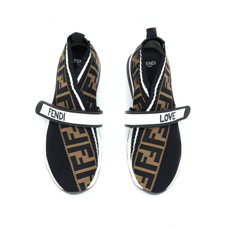 Fendi Size 37 Fabric Black Sneaker
