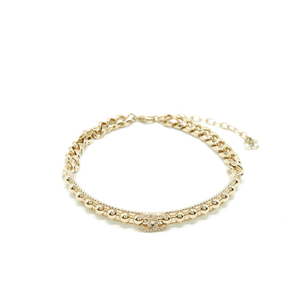 Chanel 22C Choker Light Gold Tone