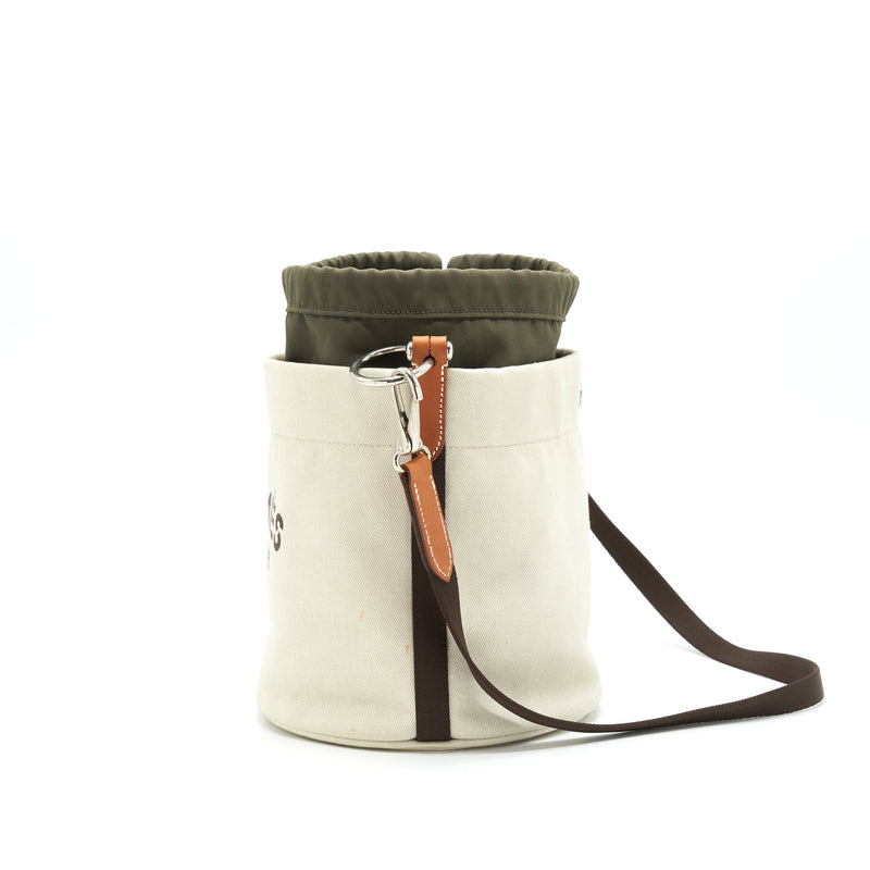 Hermes Canvas Grooming Bag/ bucket Bag