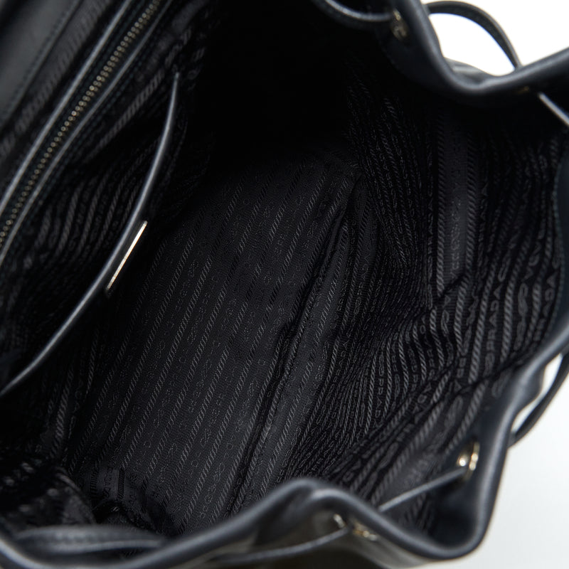 Prada Zainetto Backpack Soft Calfskin Black SHW