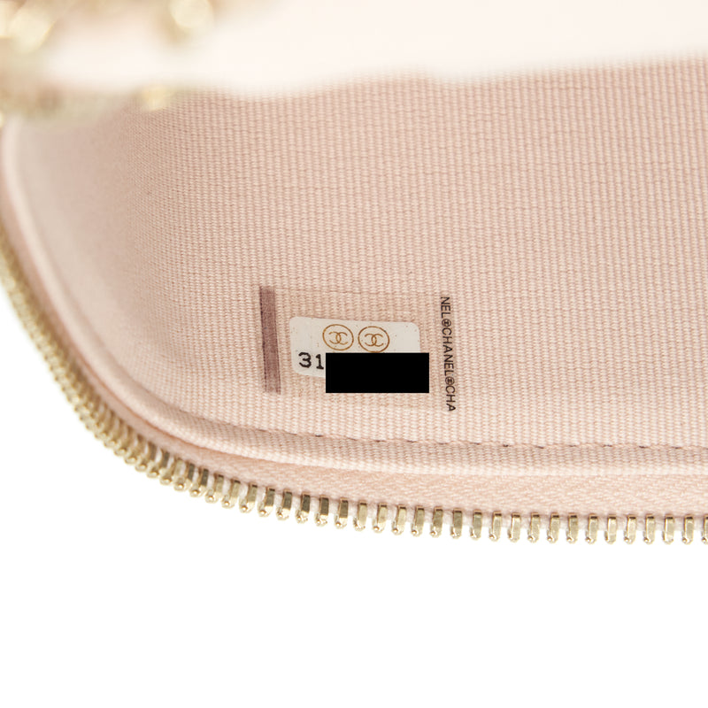 Chanel Long Vanity With Chain Caviar Beige LGHW