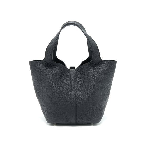 Hermes Picotin 22 Lock Bag Black SHW Stamp C