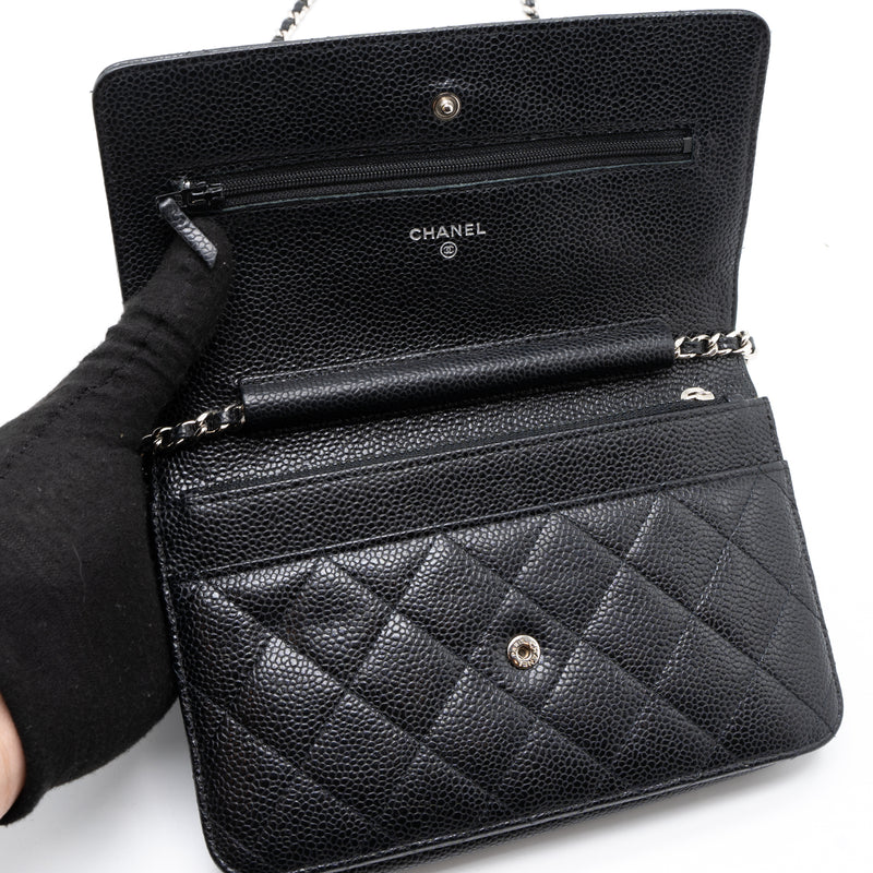 Chanel Classic Wallet On Chain Caviar Black SHW