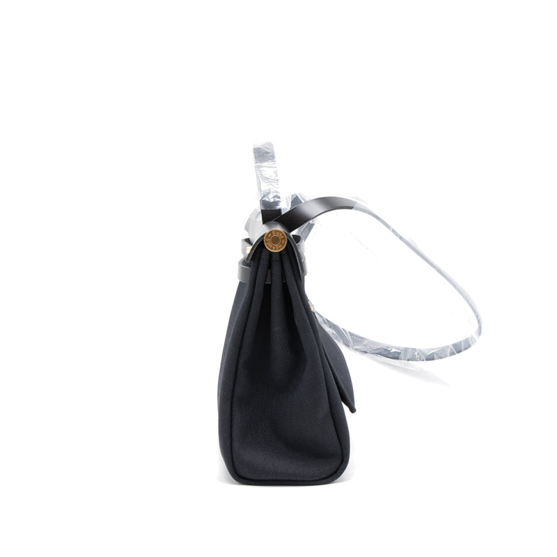 Hermes Herbag Zip 31 Bag Canvas/Hunter Black GHW Stamp U