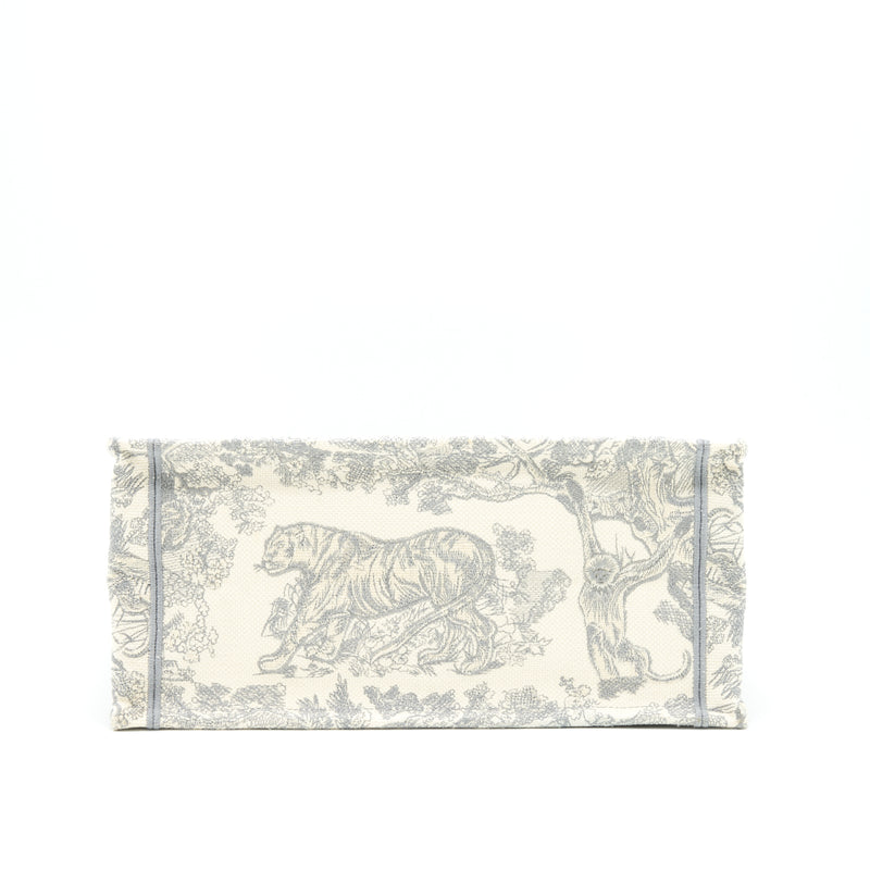 Dior Small Book Tote Toile De Jouy Embroidery Grey