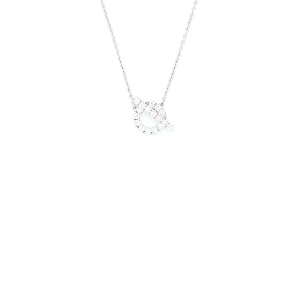 Hermes Finesse Necklace White Gold with Diamonds