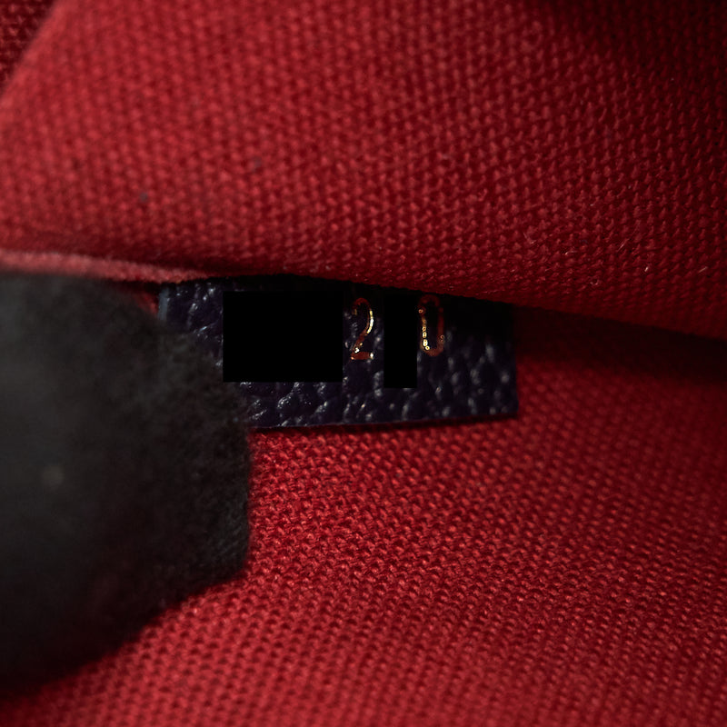Louis Vuitton Pochette Felicie, Empreinte Leather marine-rouge