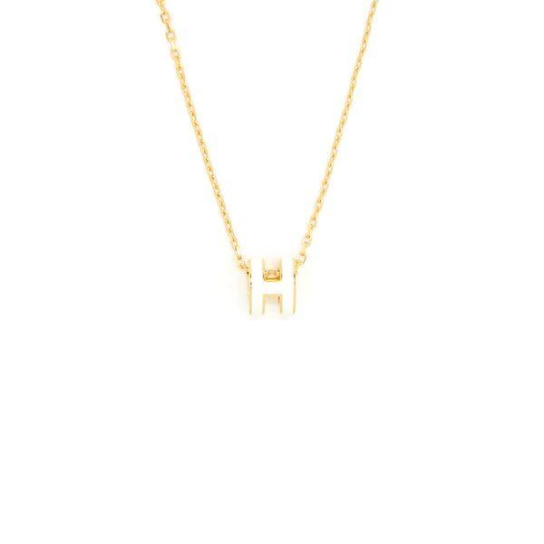 HERMES Mini Pop H Pendant Blanc GHW