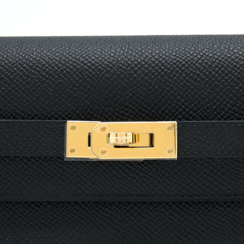 Hermes Kelly To Go Epsom Black GHW Stamp U