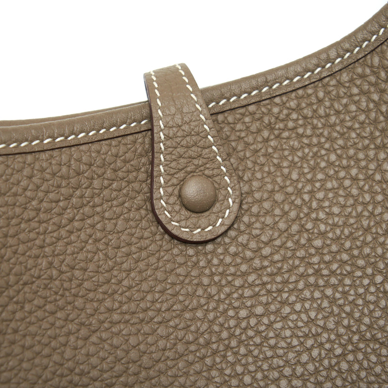 Hermes Mini Evelyne Clemence Etoupe GHW Stamp Z