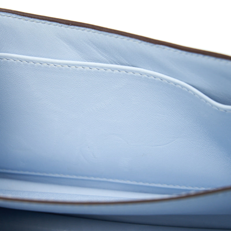 Hermes Mini Constance Epsom Blue Brume GHW Stamp Y