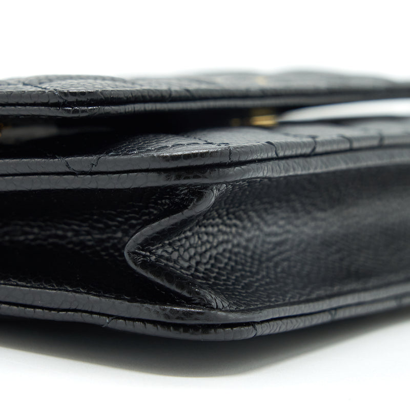 Chanel Classic Wallet On Chain Caviar Black GHW (Microchip)
