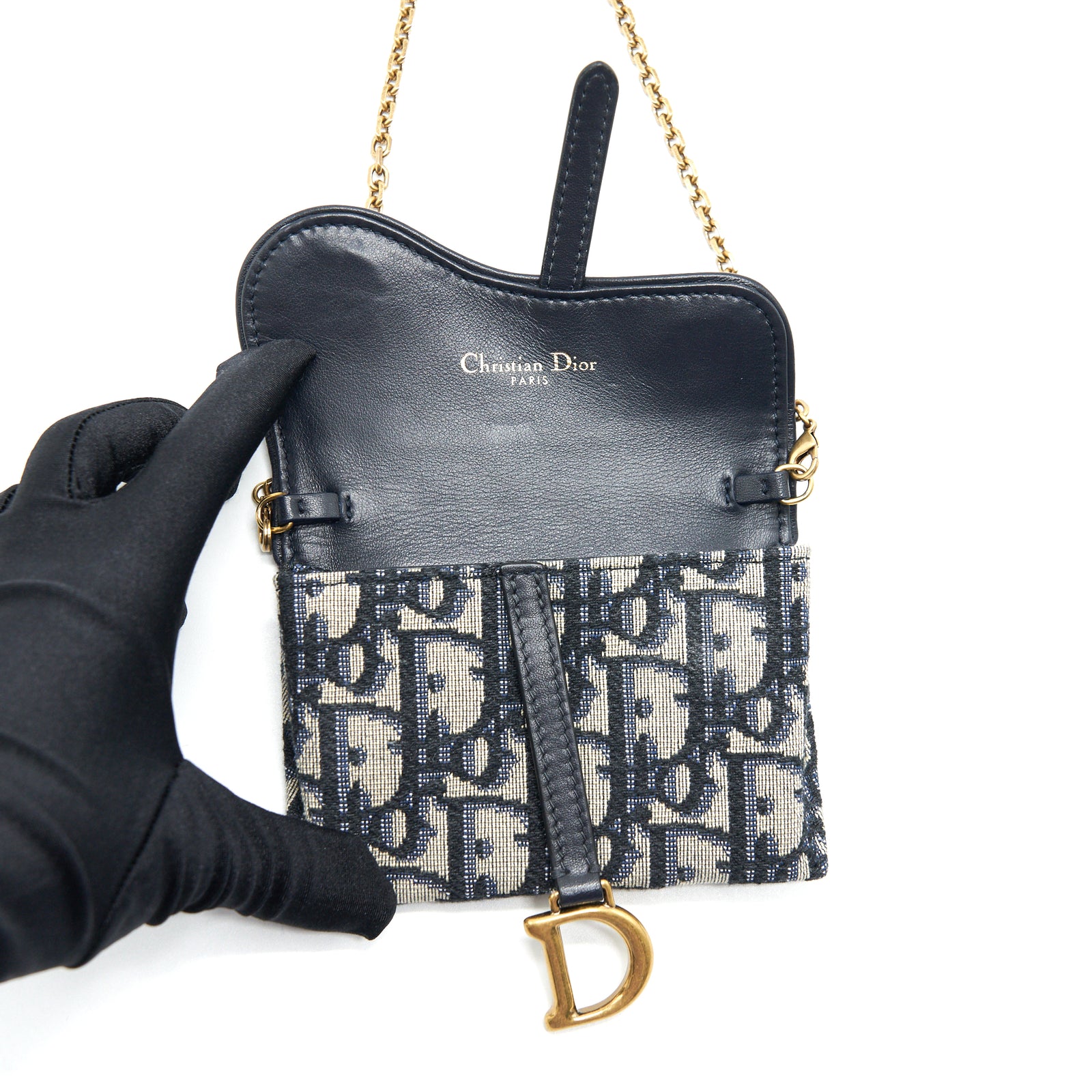 ＜Dior Outlet ☆ チェーン付き ミニ SADDLE ポーチ ＞ DSC09457_f835b34c-0c2c-4b94-