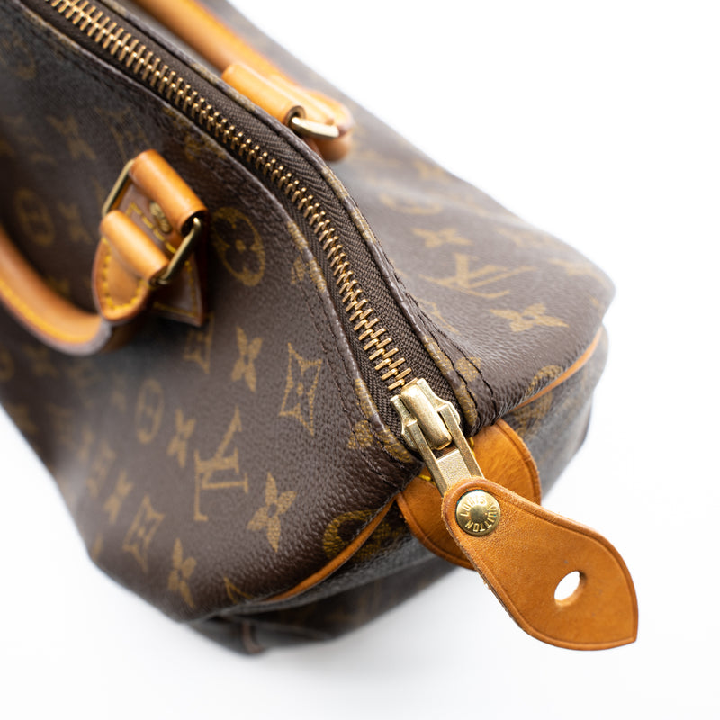 Louis Vuitton Womens Speedy 30 Monogram Canvas Tote Handbag