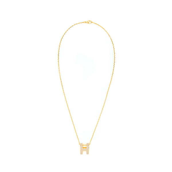 Hermes Pop H Pendant Marron Glacé GHW
