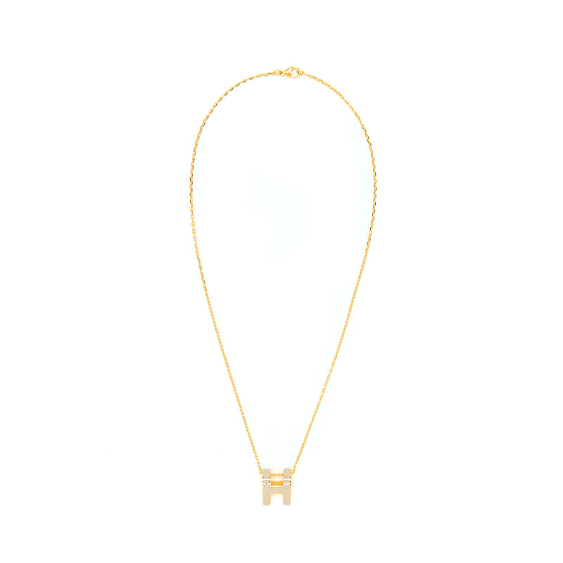 Hermes Pop H Pendant Marron Glacé GHW