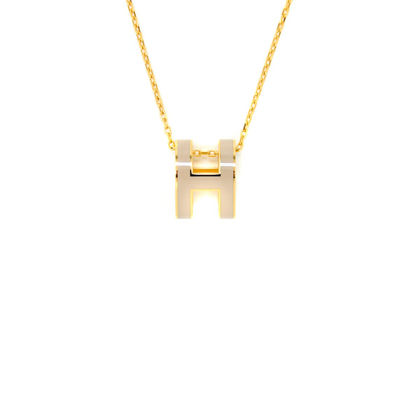 Hermes Pop H Pendant Marron Glacé GHW