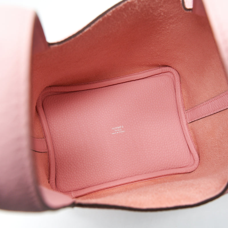 Hermes Picotin 18 Lock Bag Clemence 3Q Rose Sakura SHW Stamp U