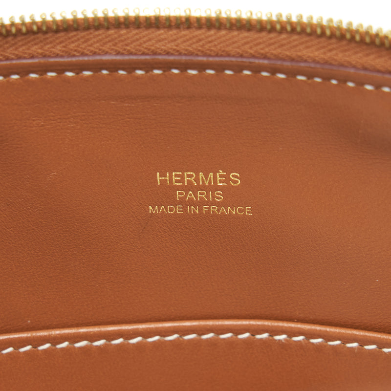 Hermes Mini Bolide Evercolor Gold GHW Stamp Y