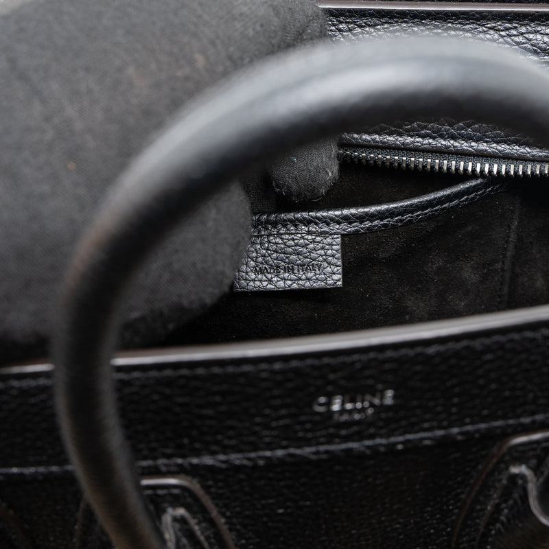 Celine Nano Luggage Bag Calfskin Black SHW