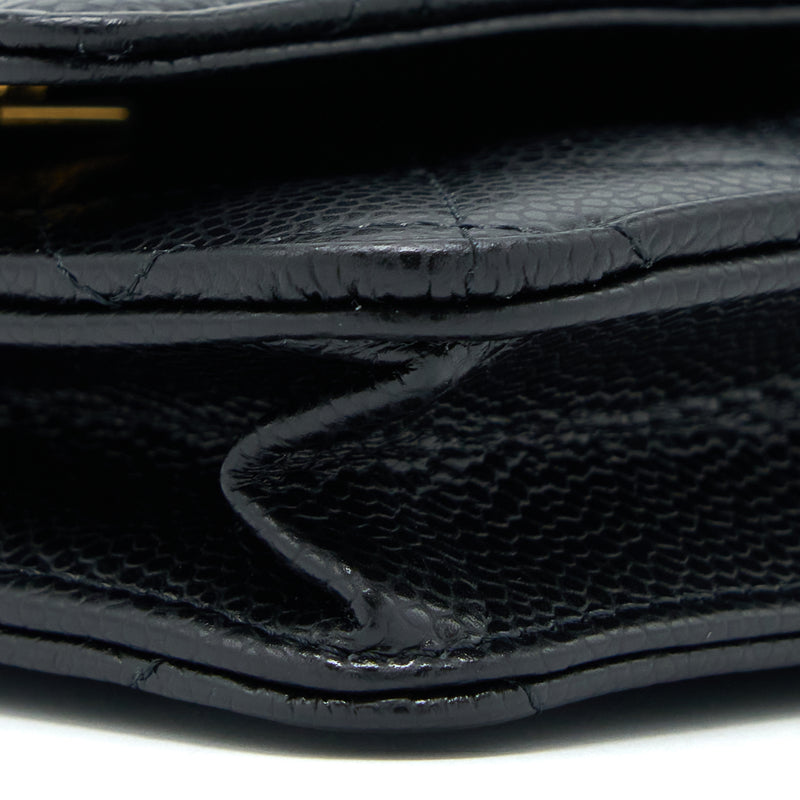 Chanel Classic Wallet On Chain Caviar Black GHW (Microchip)