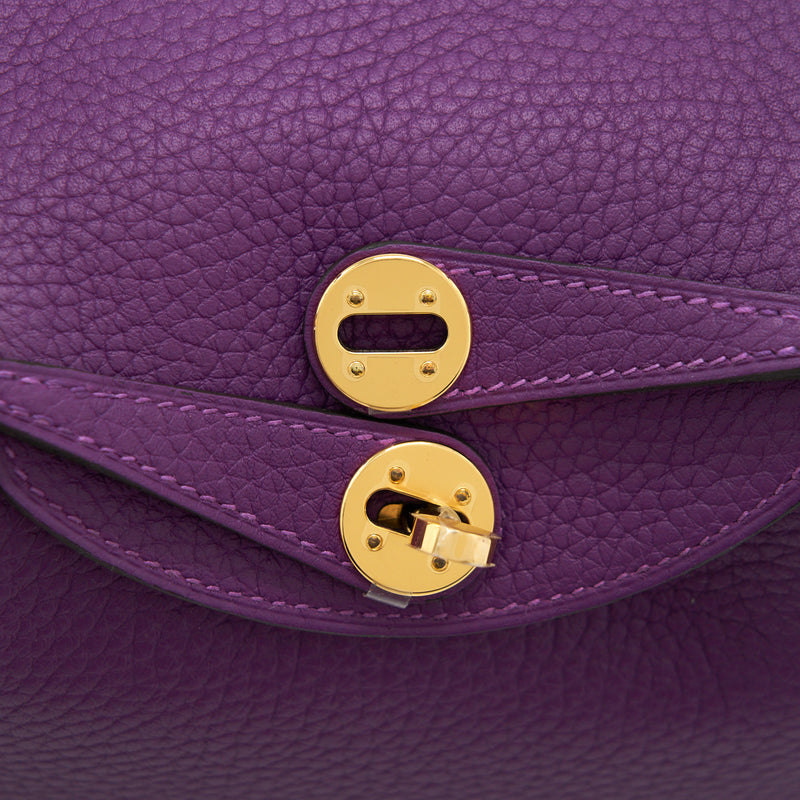 Hermes Mini Lindy Clemence P9 Anemone GHW Stamp Z