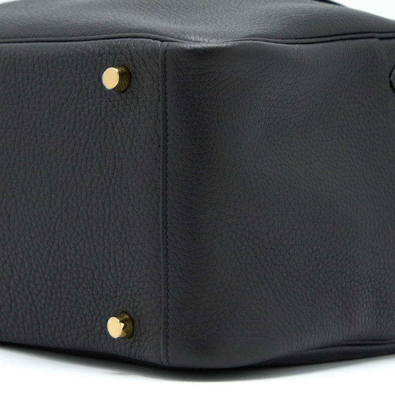 Hermes Lindy 30 Clemence Black GHW Stamp U