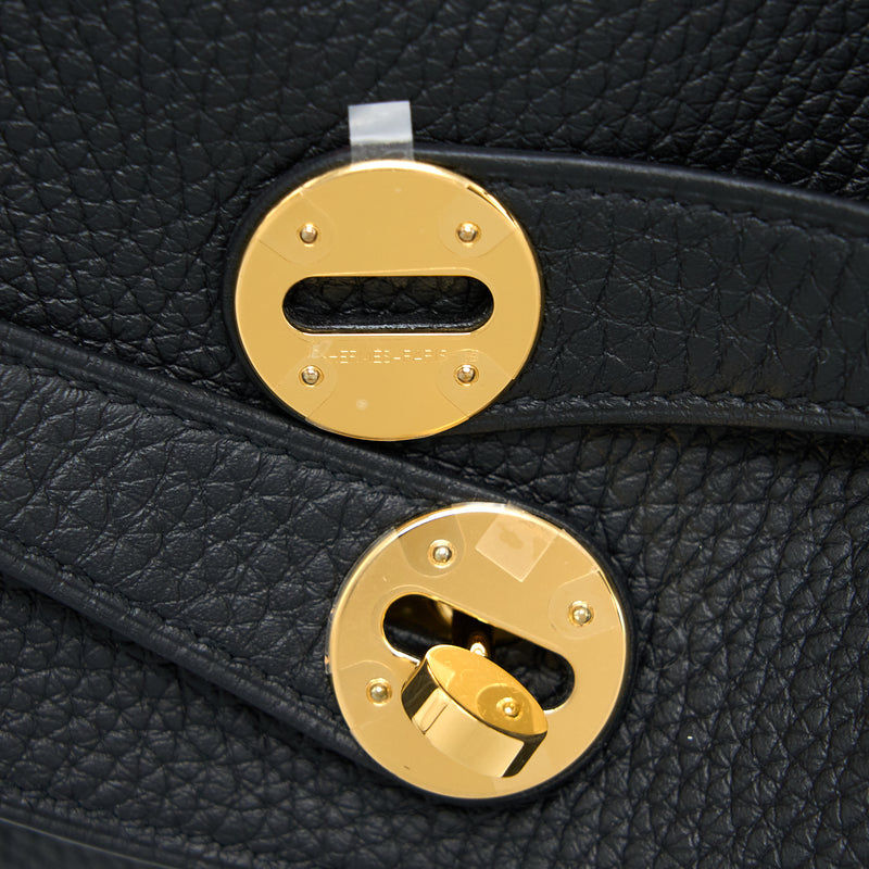 Hermes Lindy 30 Clemence Black GHW Stamp U