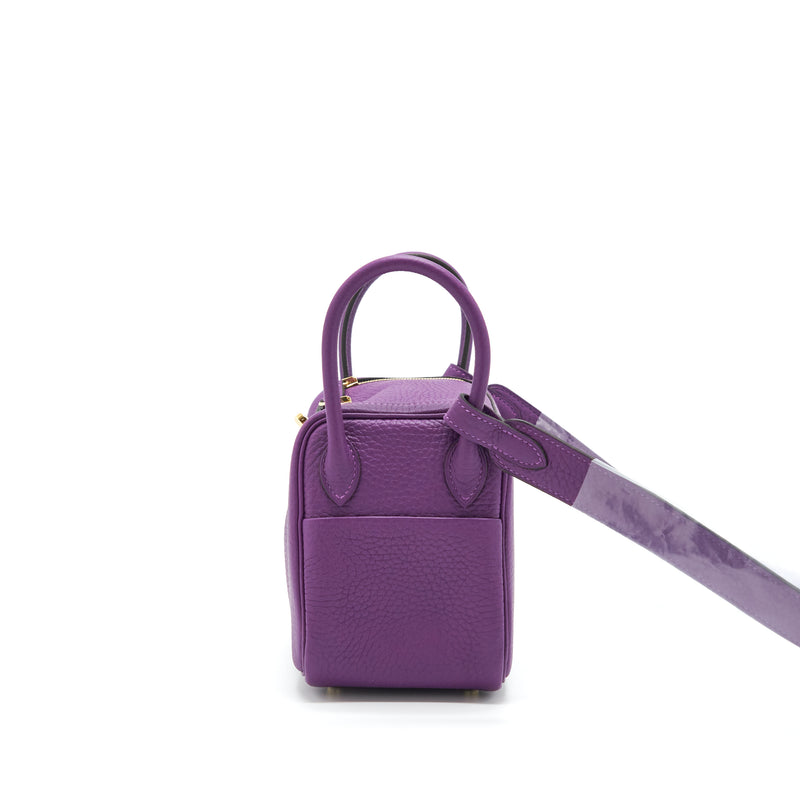 Hermes Mini Lindy Clemence P9 Anemone GHW Stamp Z