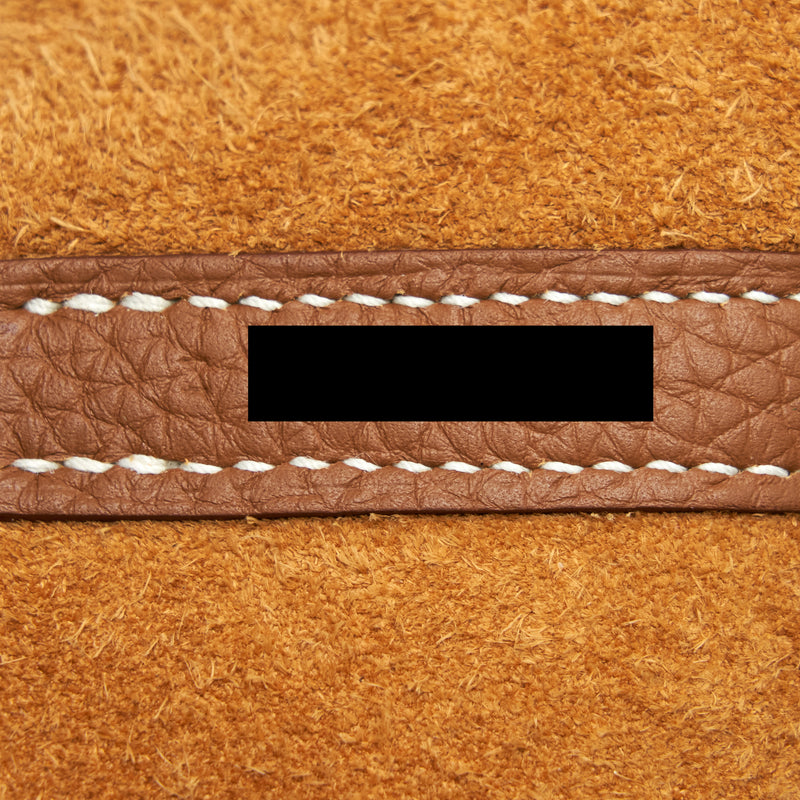 Hermes Picotin 22 Lock Bag Clemence Gold / Blue Brume SHW Stamp Z