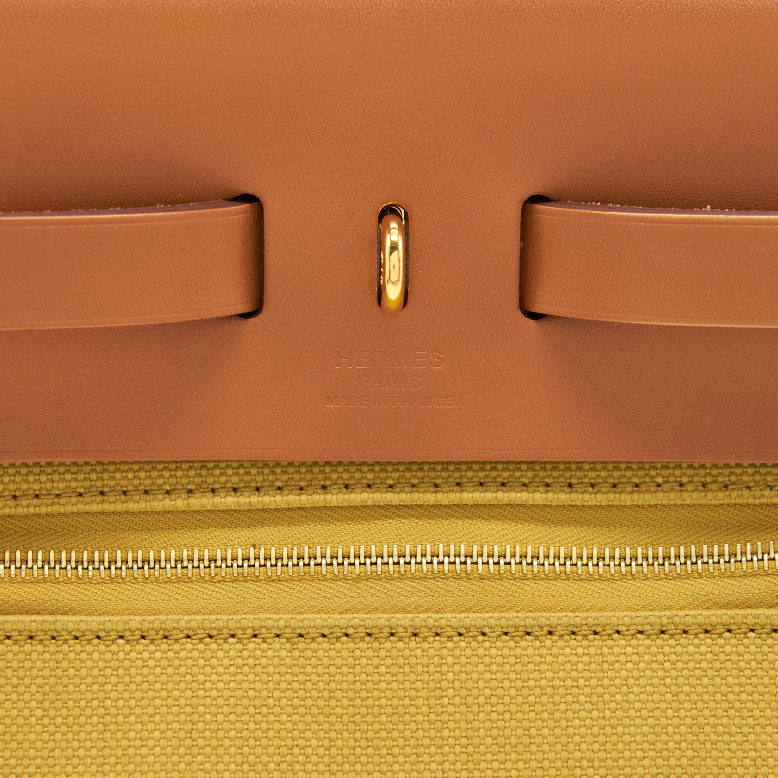 Hermes Herbag 31 Ginger / Nature GHW Stamp Z