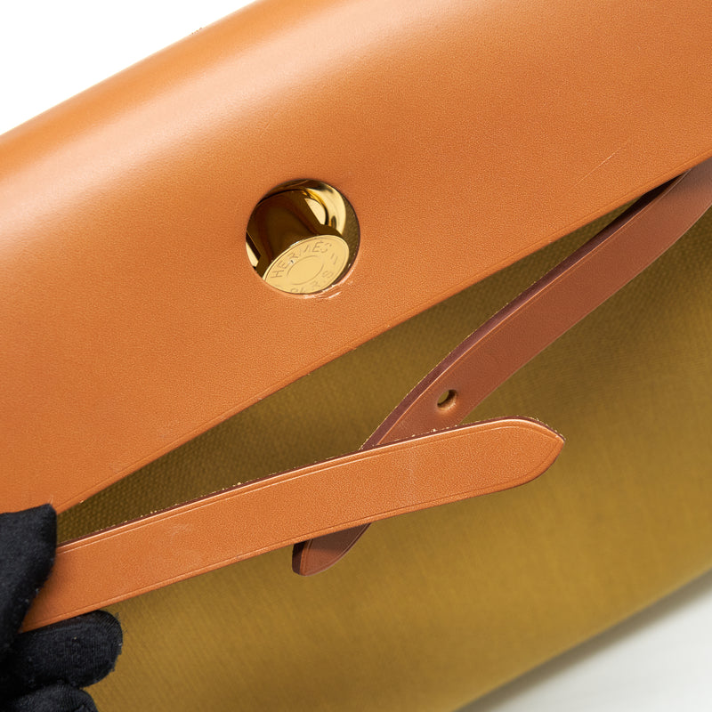 Hermes Herbag 31 Ginger / Nature GHW Stamp Z