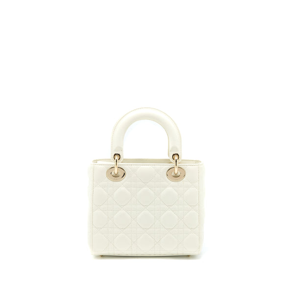 Dior Small Lady Dior My ABCDior Bag Lambskin White LGHW