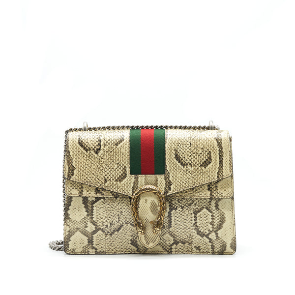 Gucci Dionysus Python Medium Shoulder Bag In Beige