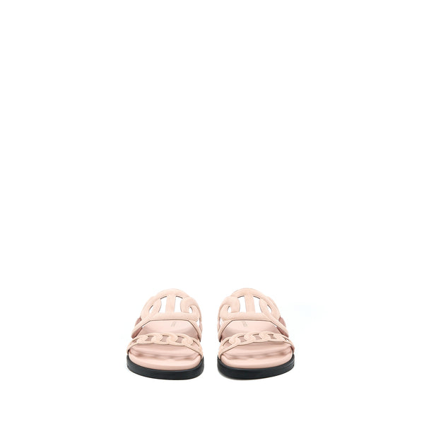 Hermes Size 39 Extra Sandals Chevre Velours Rose Opaline