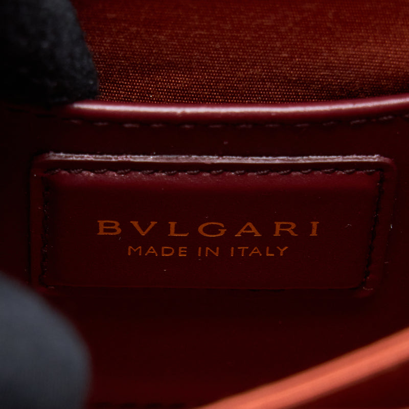 Bvlgari Serpenti Forever Top Handle Bag Calfskin Red