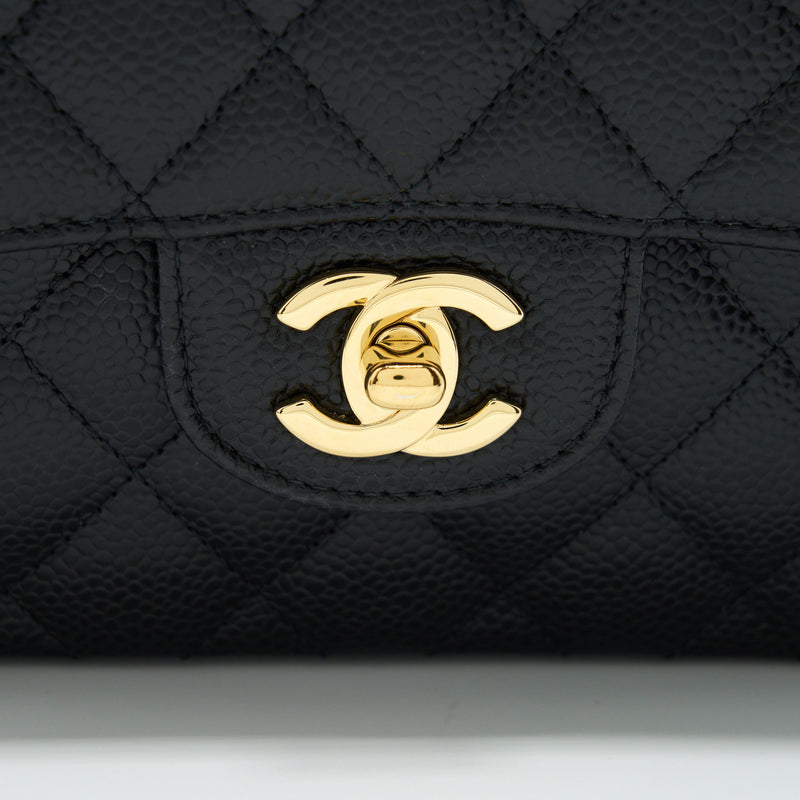 Chanel Small Classic Double Flap Caviar Black GHW