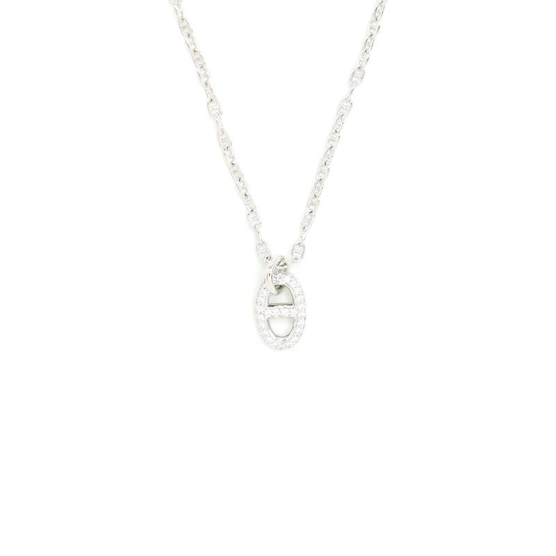 Hermes New Farandole pendant, Small Model white Gold with dimonds