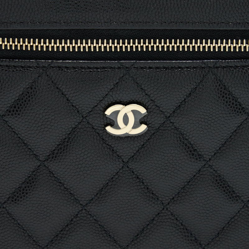 Chanel Top Handle Vanity Case Caviar Black LGHW
