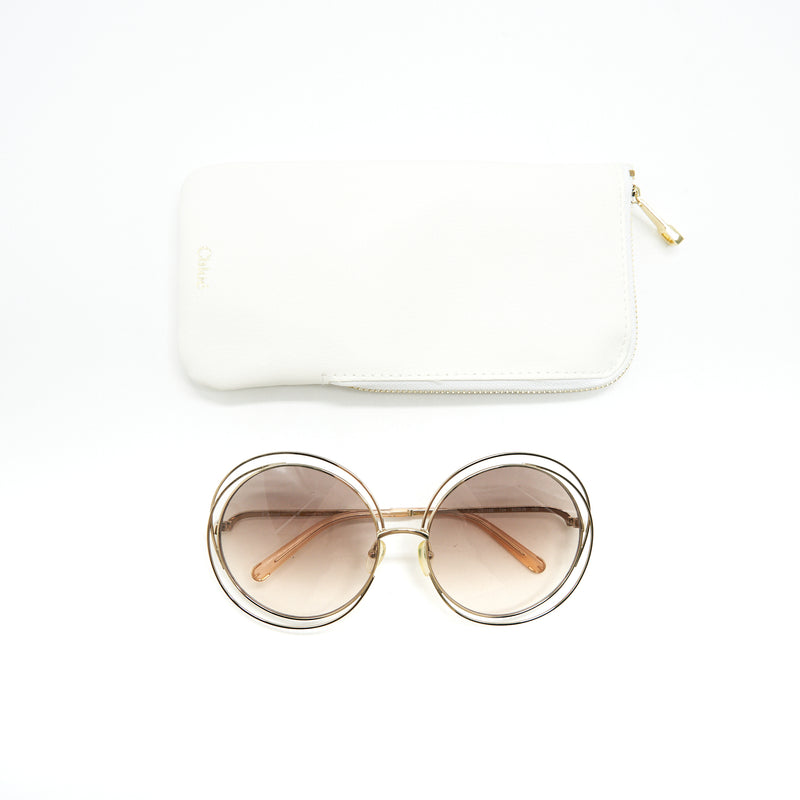 CHLOE Gold/Brown Sunglasses