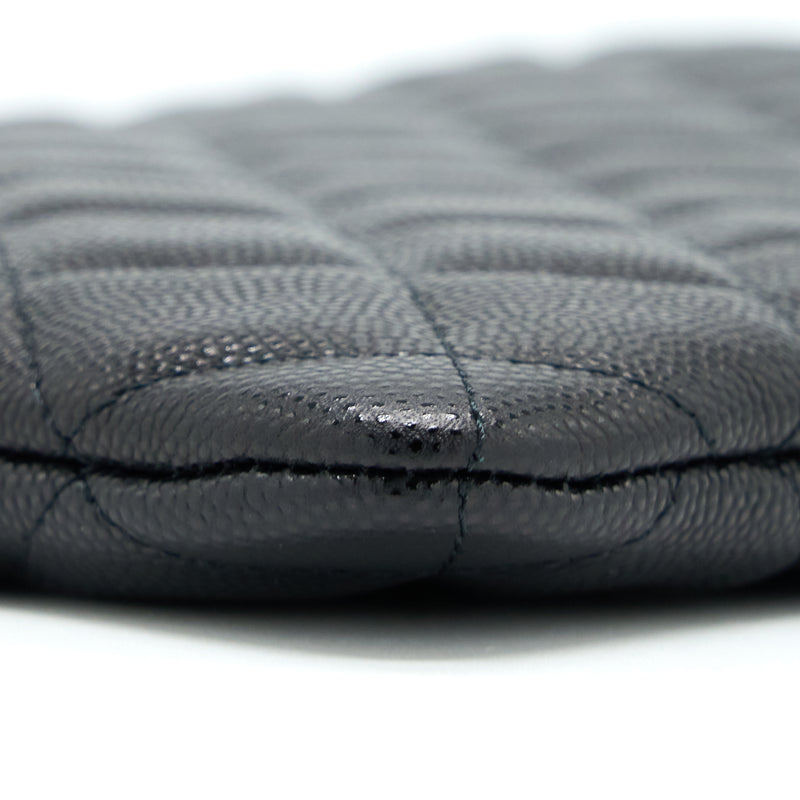 Chanel O Case Pouch Caviar Black LGHW